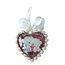 Embellishments / Verzierungen 2 acrylic glass medallions, heart 8cm, 2 parts