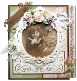 Marianne Design Embossing and punching template, elegant, oval decorative frame