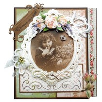 Preging og punching mal, elegant, oval dekorativ ramme