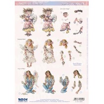 3D Die cut ark: "Angel hvisker", 3 designs
