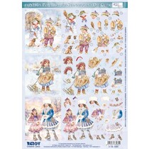 3D Die Cut sheet: Christine Haworth Designs, "kinderen", 3 Designs