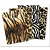 DESIGNER BLÖCKE  / DESIGNER PAPER Plush karton sortiment: Tiger, Panther, Zebra, Giraf