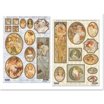 Die hojas sueltas: "Art Nouveau", diferentes diseños - único disponible!
