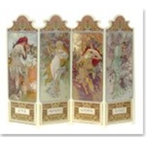 hojas de corte con troquel en 3D: "estaciones" 1896, 4 diseños