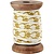 DEKOBAND / RIBBONS / RUBANS ... Exklusives, gewebtes Band auf Holzspule, creme/gold