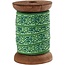 DEKOBAND / RIBBONS / RUBANS ... Exclusive, woven tape on wooden spool green