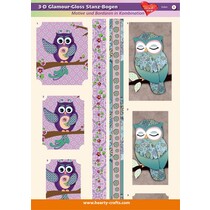 Glitterbogen mit gestanzte 3D Motiven