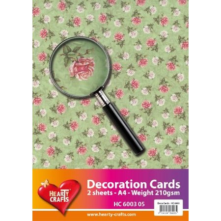 DESIGNER BLÖCKE  / DESIGNER PAPER Designerpapier, A4 Bogen, 210gr, wunderschönes Rosen Design