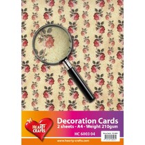 Designerpapier, A4 Bogen, 210gr, wunderschönes Rosen Design