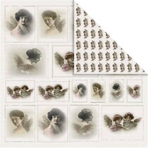 Nostalgisk Designer papir, 30,5 x 30,5 cm