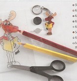 BASTELZUBEHÖR / CRAFT ACCESSORIES 4 krympe filmer ark med motiv, ark 10,5x14,5 cm