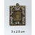 Embellishments / Verzierungen 1 Charm, Rahmen 3 x 2,5cm, Metall