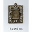 Embellishments / Verzierungen 1 Fascino, Frame 3 x 2,5 cm, in metallo