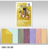 DESIGNER BLÖCKE  / DESIGNER PAPER Crush sorted paper 120gr., 21x33cm, 7 pages