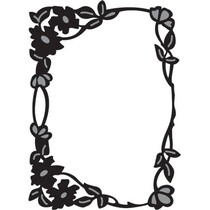 Marianne Design, Craftables Flower edge rectangle, CR1214.