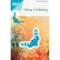 Joy crafts, stamping embossing stencil corner A metal template 4.8 x 4.8 cm.