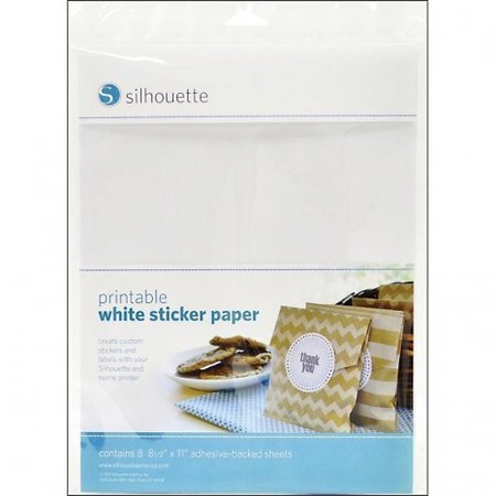 Silhouette Un papier autocollant imprimable - blanc