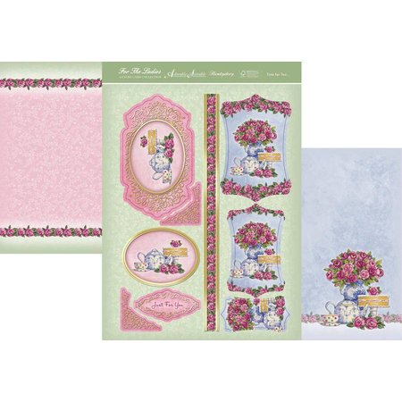 Exlusiv Artisanat Luxury design de carte de Kit "pour les dames" Collection, Time for Tea, (Limited)