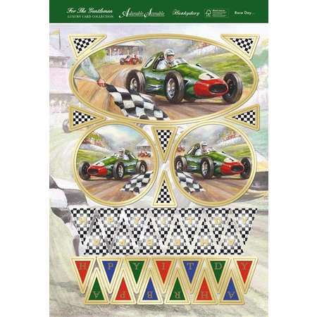 Exlusiv Luxus Bastelset Karten-Gestaltung "For The Gentlemen Collection, Race Day" Collection,Time for Tea, (Limited) - Copy
