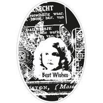 Marianne Design, Best wishes Romantic Vintage, Stamp CS0867.