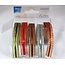 DEKOBAND / RIBBONS / RUBANS ... Organza Bänderset, 9 mm de ancho, 5 colores