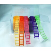Organza Bänderset, 9 mm de ancho, 5 colores