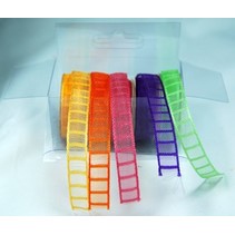 Organza-Bänderset , 9mm breit, 5 Farben