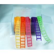 Organza Bänderset, 9mm de large, 5 couleurs