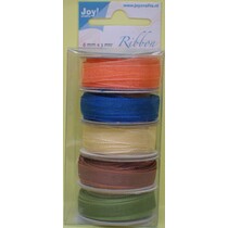 Organza Bänderset, large, des couleurs 5 6mm