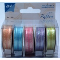 Organza Bänderset, 9mm wide, 5 colors