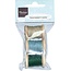 BASTELZUBEHÖR / CRAFT ACCESSORIES fils plus épais sur une petite bobine en bois: beige / bleu / vert