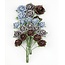 BLUMEN (MINI) UND ACCESOIRES Marianne Design Paper Roses Azul marino.