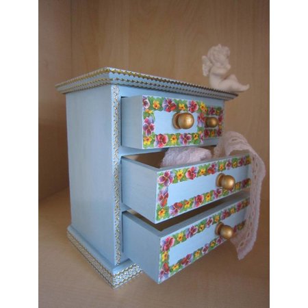 Objekten zum Dekorieren / objects for decorating Schubladenschränkchen, 17 x 16 x 9cm