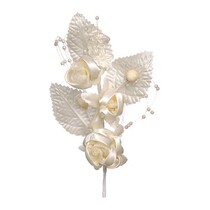 Escolha flores, marfim, 14cm, 1 pedaço.