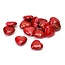 Embellishments / Verzierungen Herzen, rot, 1,5cm, 24Stück in 1 Beutel, aus Kunststoff.