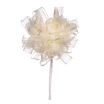 Collare floreale, avorio, 3,5 centimetri - 10 centimetri.