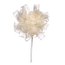 Colar floral, marfim, 3,5 centímetros - 10 centímetros.