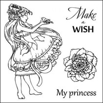 Gjennomsiktige stempler satt, "Make A Wish"