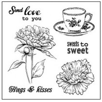 Transparent stamps set, "Sweets To Sweet"