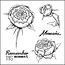 Stempel / Stamp: Transparent Gennemsigtige frimærker sæt, "roser"