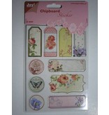 Scrapbooking ... Sponplater Stickers, nostalgi blomster