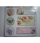 Scrapbooking ... Sponplater Stickers, nostalgi blomster