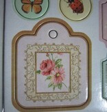 Scrapbooking ... Spånplader Klistermærker, nostalgi blomster.