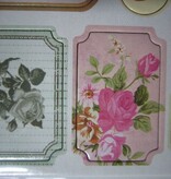 Scrapbooking ... Spånplader Klistermærker, nostalgi blomster.