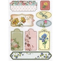 Autocollants en aggloméré, fleurs de nostalgie.