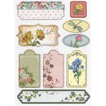 Sponplater Stickers, nostalgi blomster.