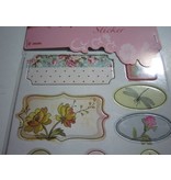 Scrapbooking ... Adesivi truciolare, fiori nostalgia.