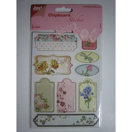Scrapbooking ... Adesivi truciolare, fiori nostalgia.