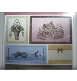 Joy!Crafts und JM Creation Satin selvklebende Tags, 4 Vintage