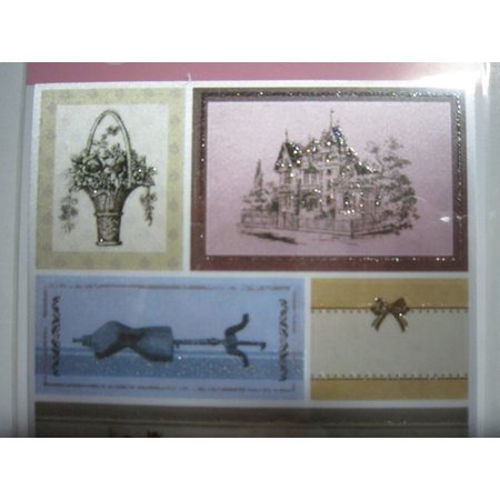 Joy!Crafts und JM Creation Satin selvklebende Tags, 4 Vintage